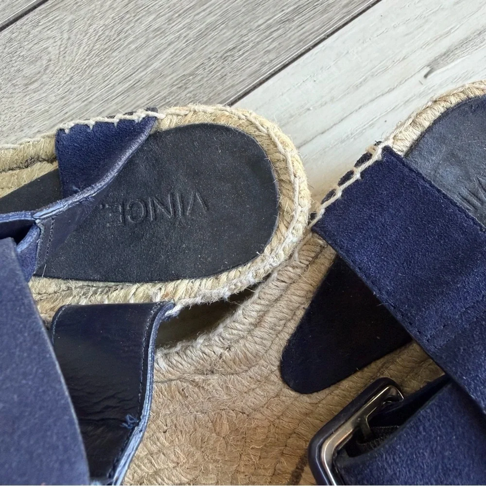 Vince Women's Abby Espadrille Platfrom Sandals - Blue Marine
